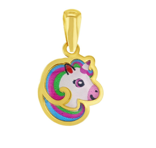 RAINBOW ENAMEL UNICORN PENDANT