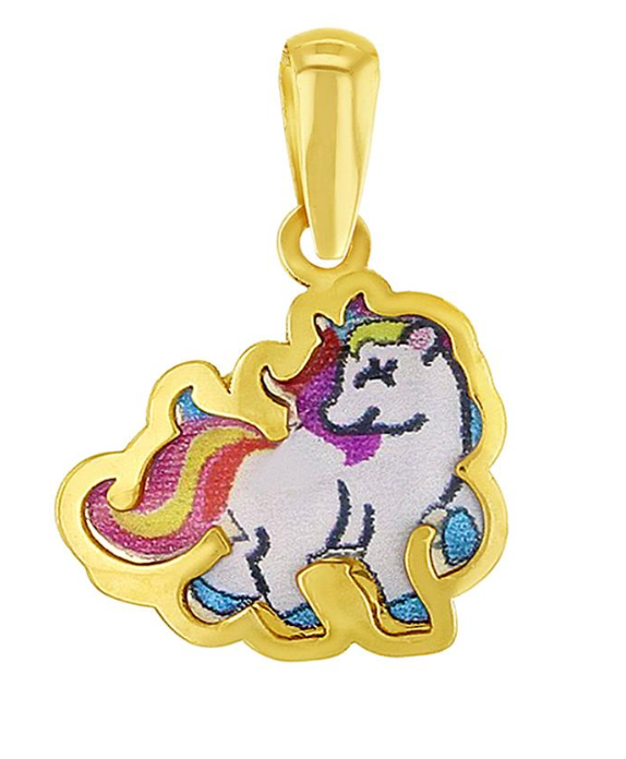 ENAMEL MAGICAL UNICORN PENDANT
