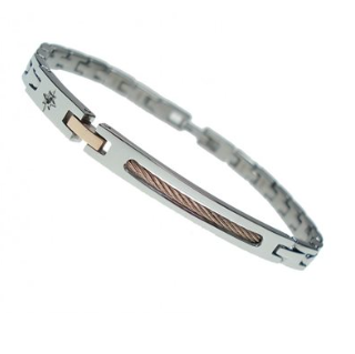 SILVER AND ROSE GOLD BRACELET