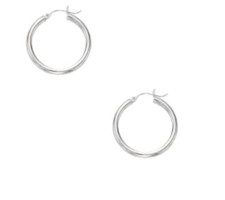 14K Gold 3x25mm Hoops