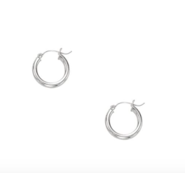 14K Gold 3x15mm Hoops