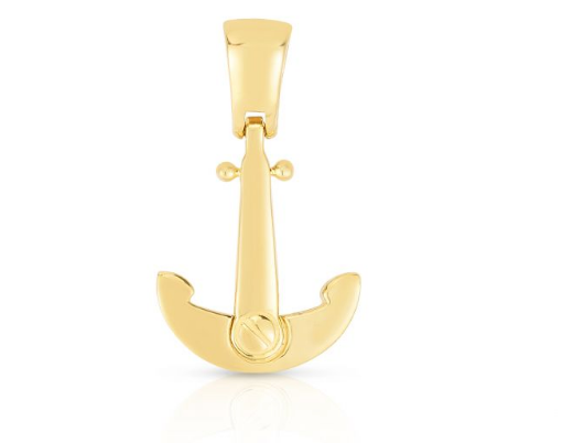 14K Men's Anchor Charm