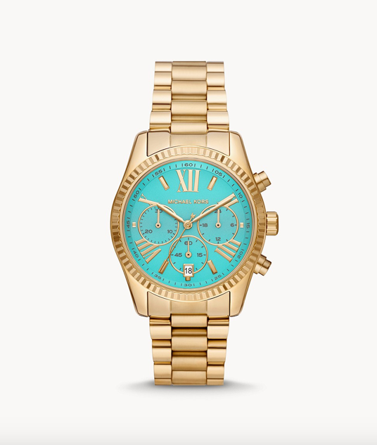 Michael Kors Lexington Chronograph Gold-Tone Stainless Steel Watch