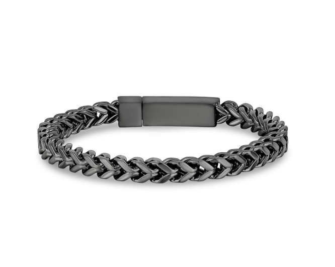 6mm Gun Metal Franco Link Bracelet