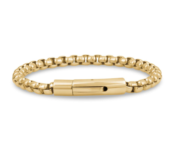 5mm Gold Steel Box Link Bracelet