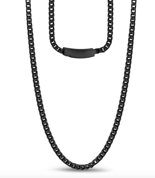 3mm Black Franco Link Necklace