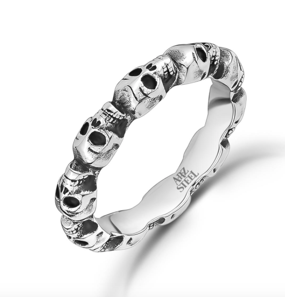 Skull Head Bridge Ring