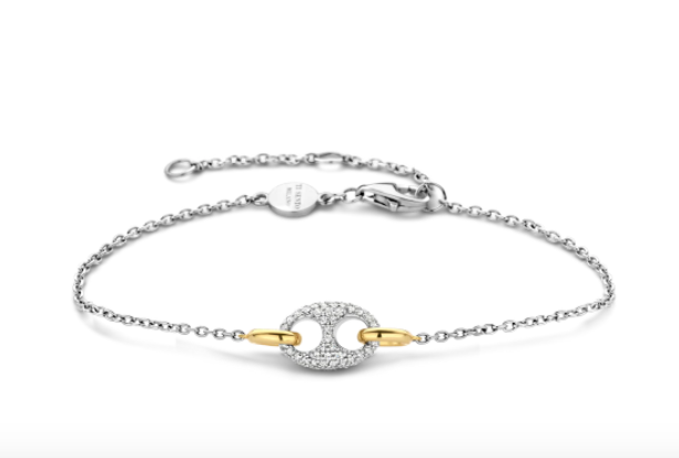 Coffe Bean Link Bracelet Ti Sento