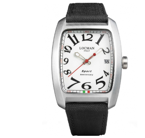 Rectangle Sport Locman Watch White Bisel