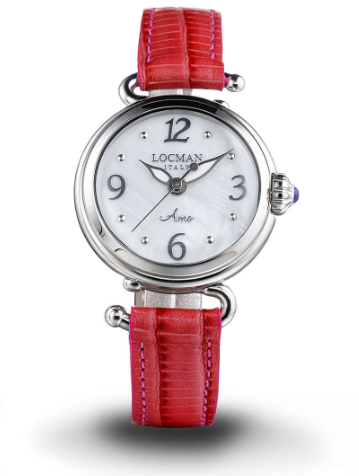Amo Locman Red Leather Women Watch