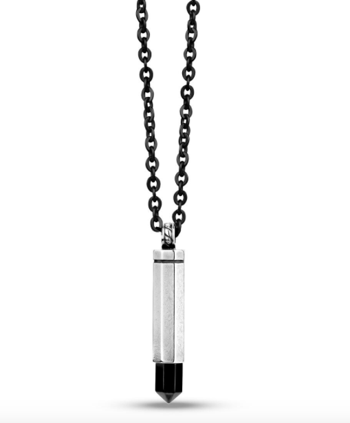 Black Bullet Ashes Pendant W/ Chain 28"