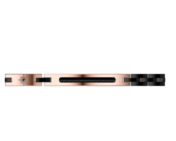 Black and Rose Gold Link Bracelet