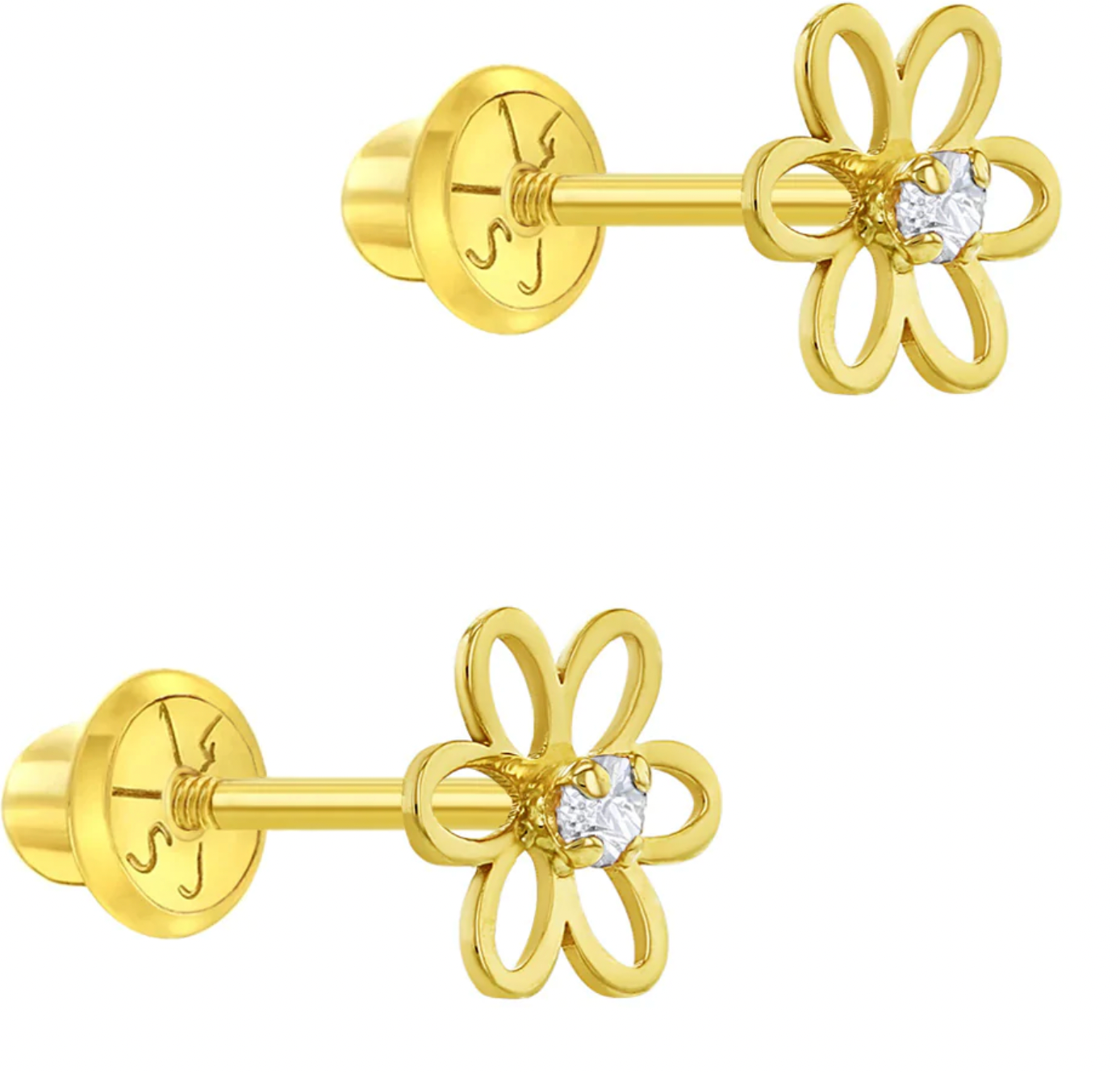 Flower Baby Earring 14K