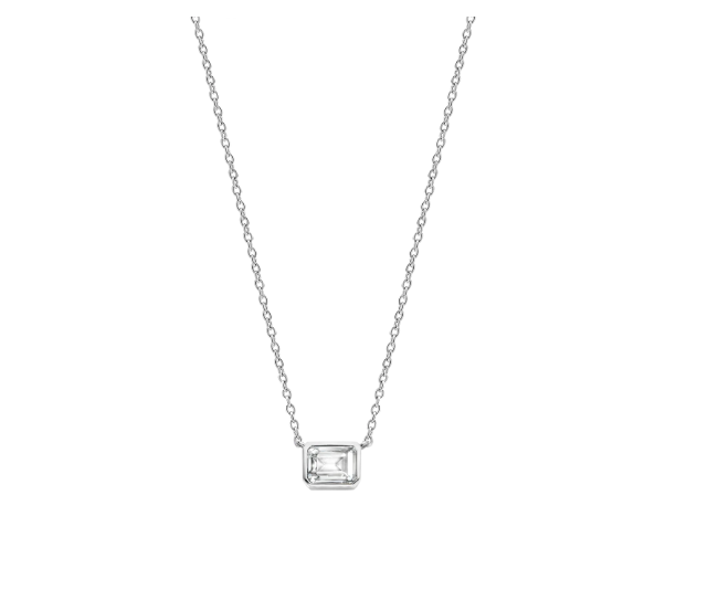 Ti Sento Milano - Emerald Cut Clear Necklace