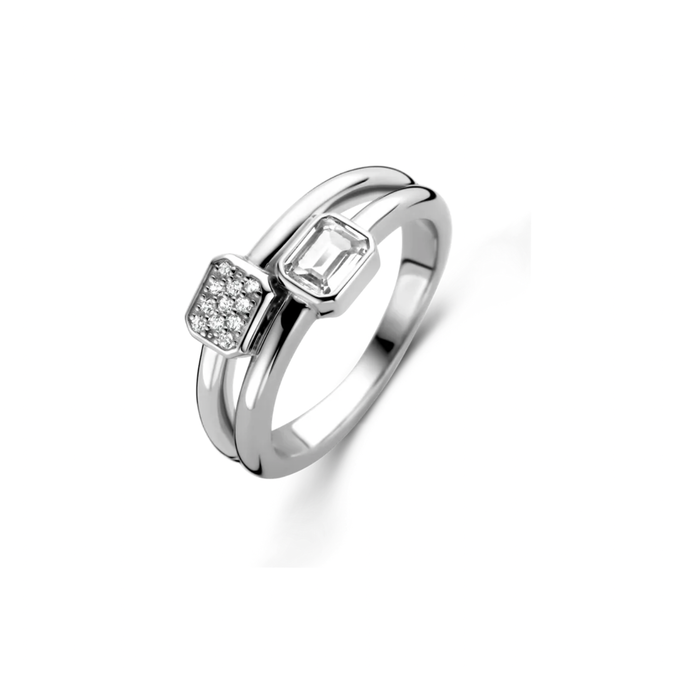 Ti Sento Double Square Ring
