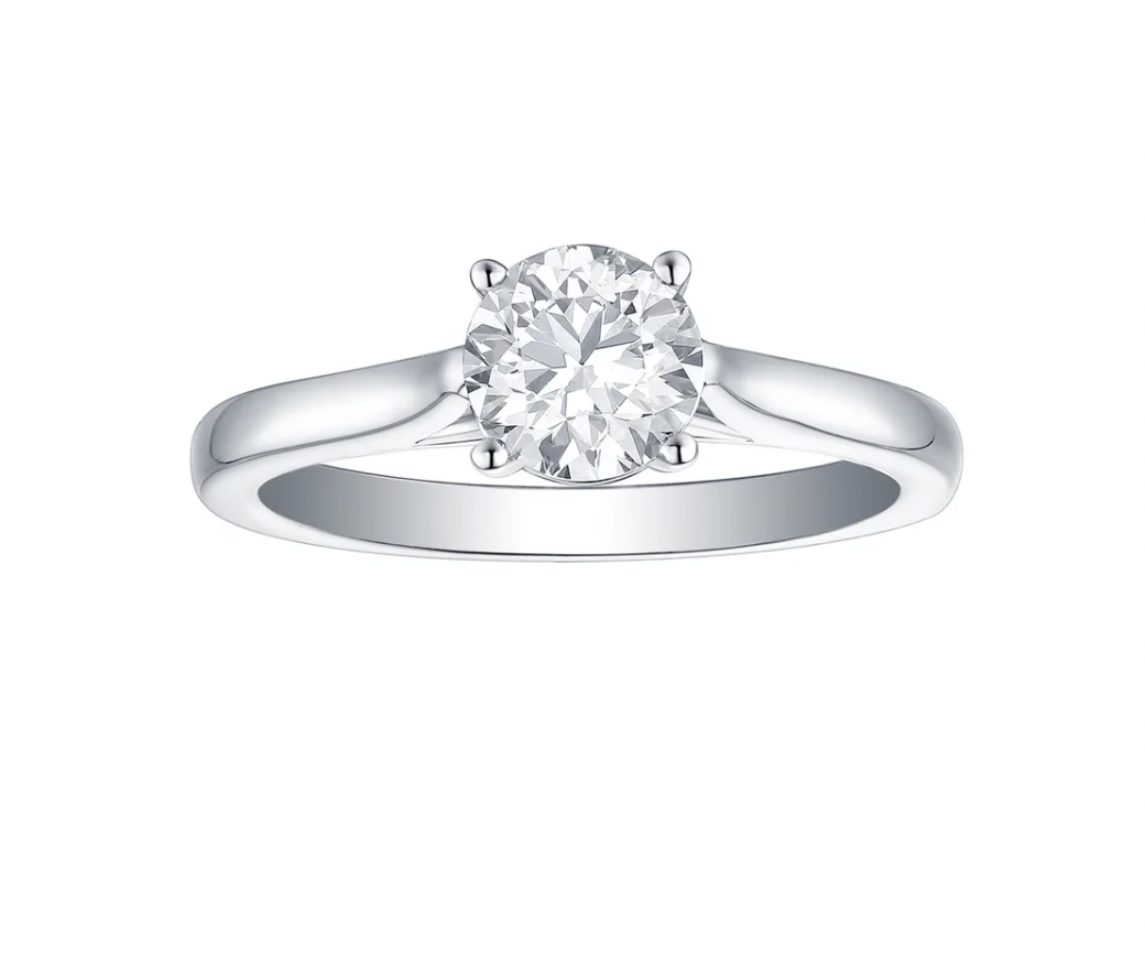 14K Lab Grown Solitaire Engagement Ring
