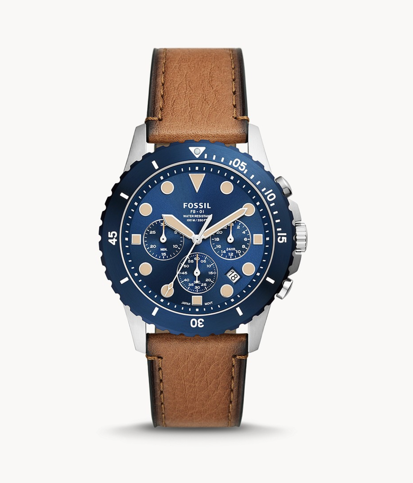 Chronograph Tan Eco Leather Watch