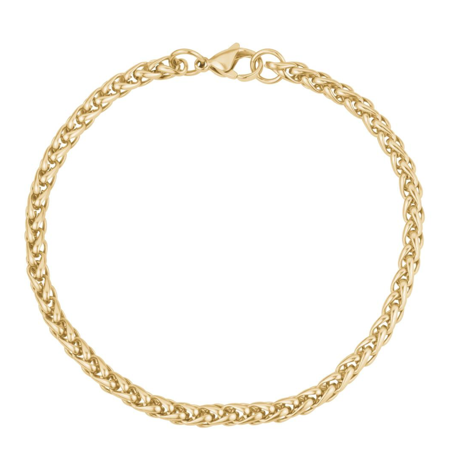 4mm Wheat Chain Unisex Bracelet