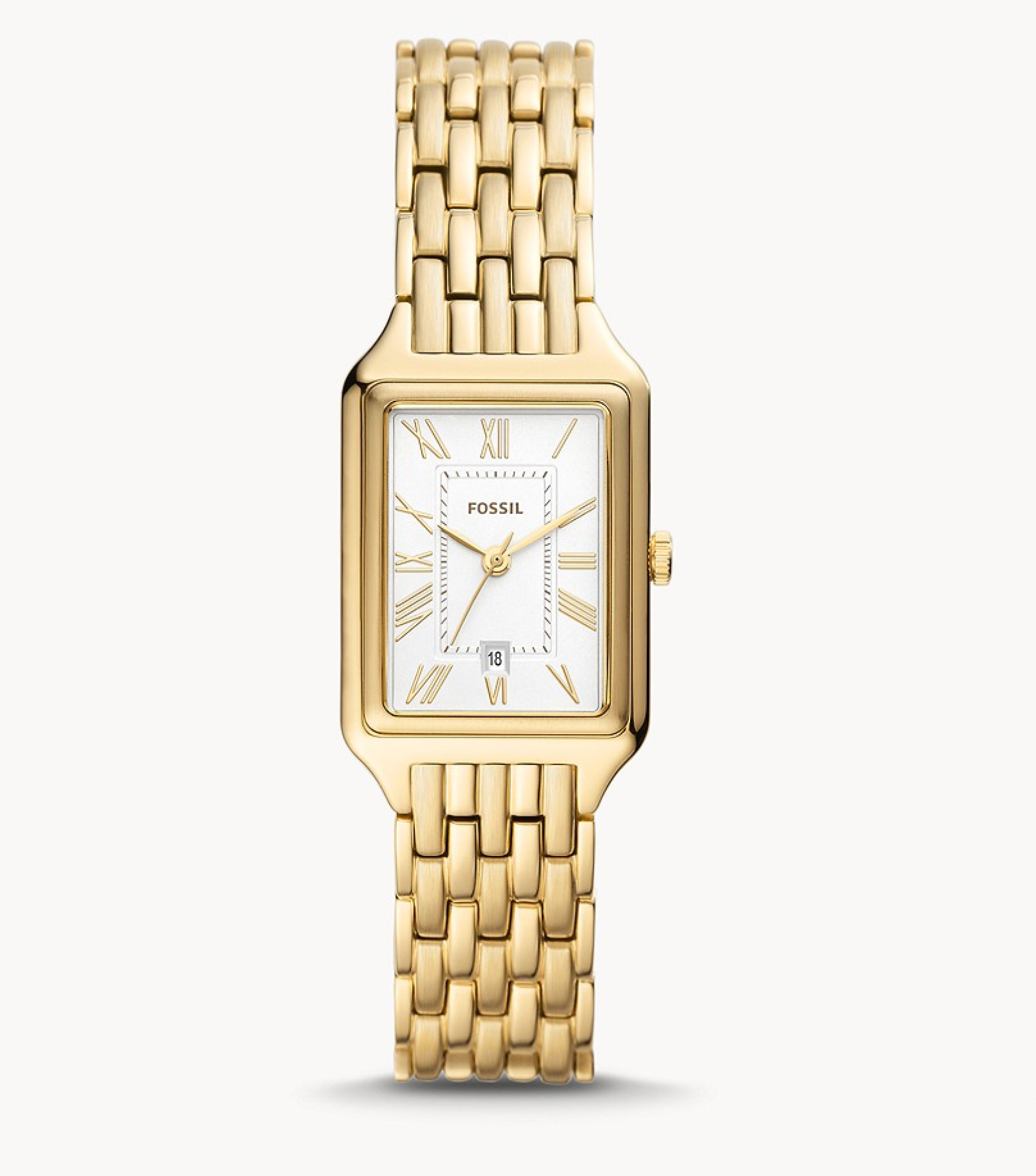 Raquel Three-Hand Date Gold-Tone Stainless Steel Watch