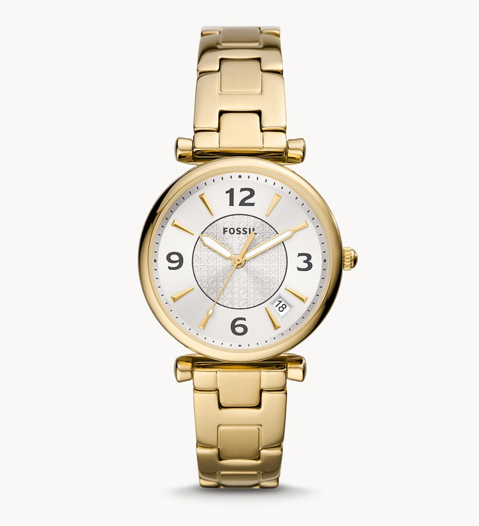 Carlie Three-Hand Date Gold-Tone Stainless Steel Watch
