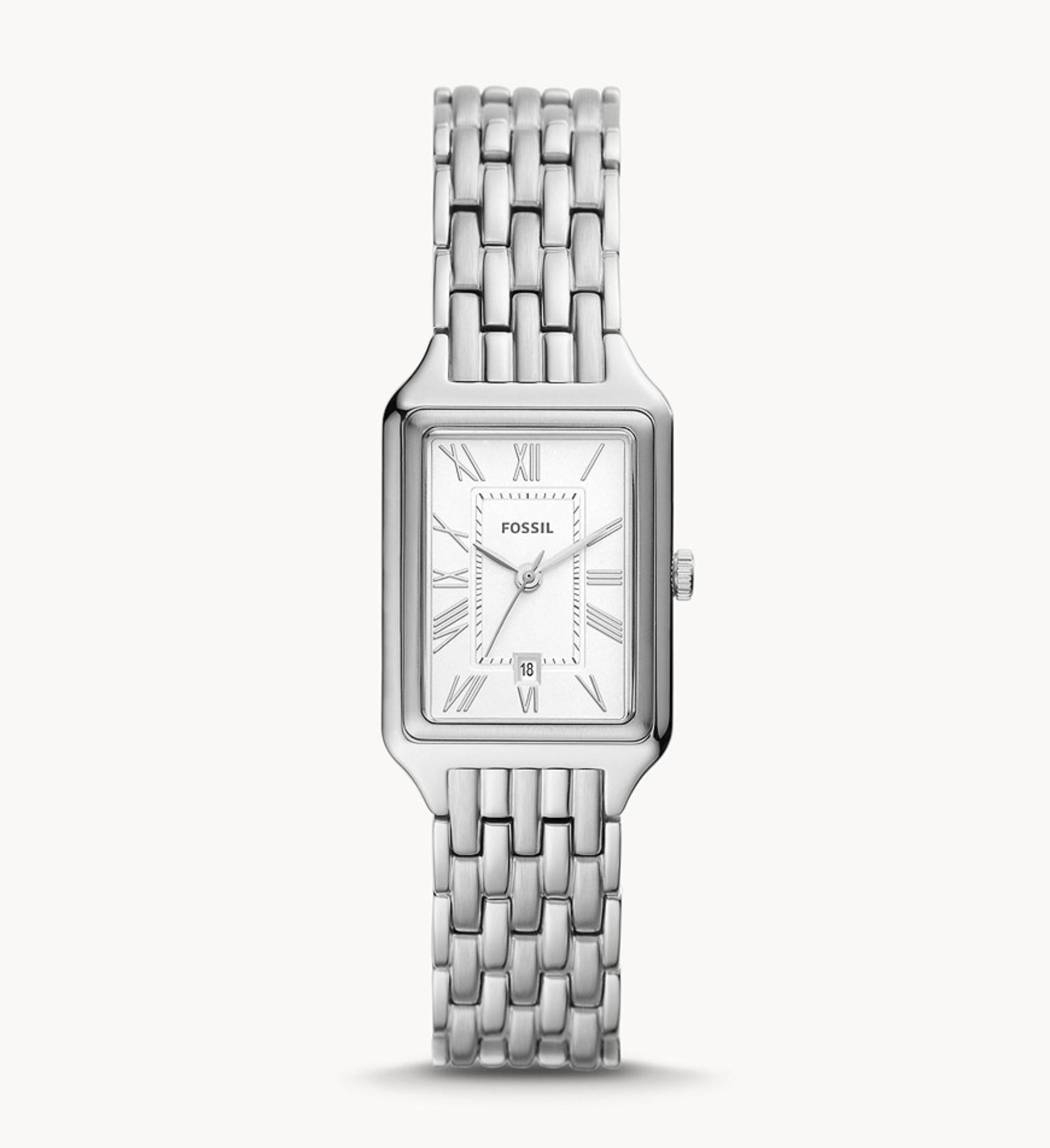 Raquel Three-Hand Date Stainless Steel Watch