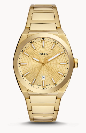 Everett Three-Hand Date Gold-Tone Stainless Steel Watch