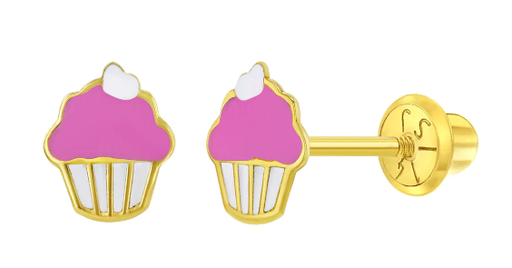 Frosted Cupcake Girls Earrings