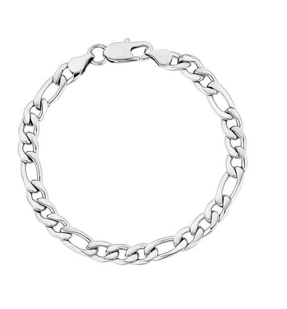 Steel Figaro Link Bracelet
