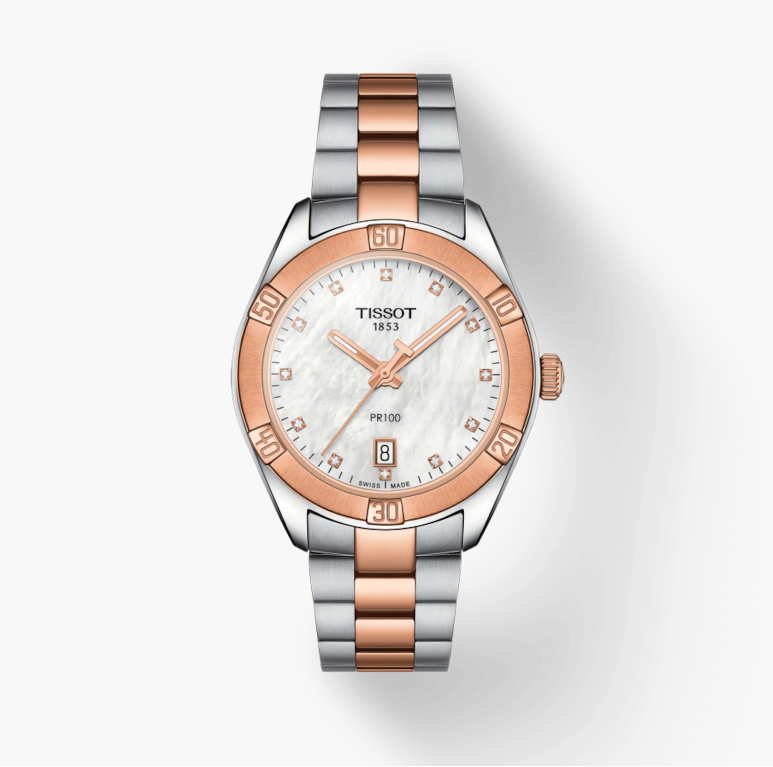 PR 100 Sport Chic Silver-Rose Gold Mother of Pearl