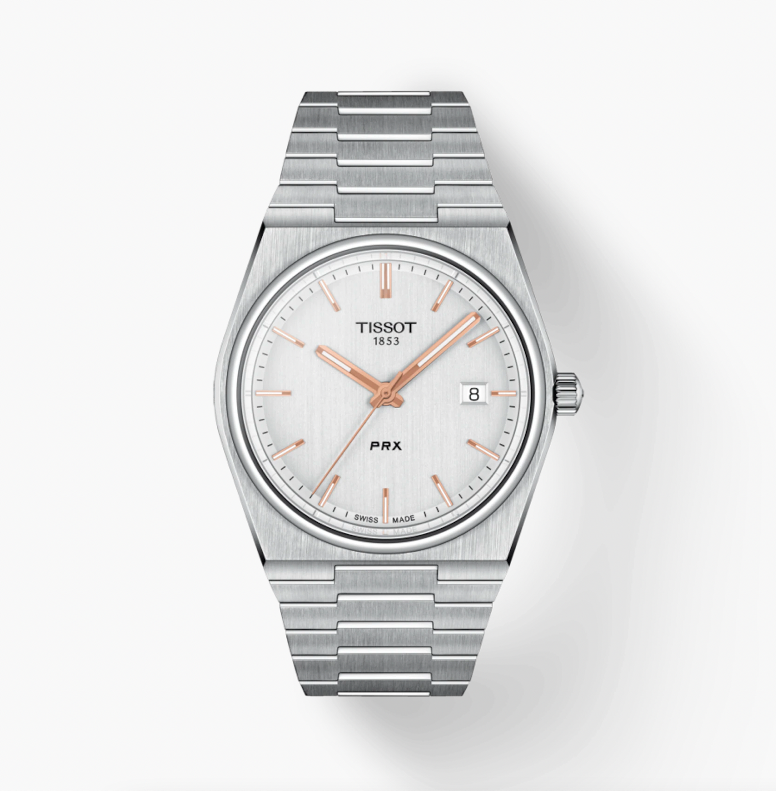 Tissot PRX Silver Rose Gold Accents 40mm