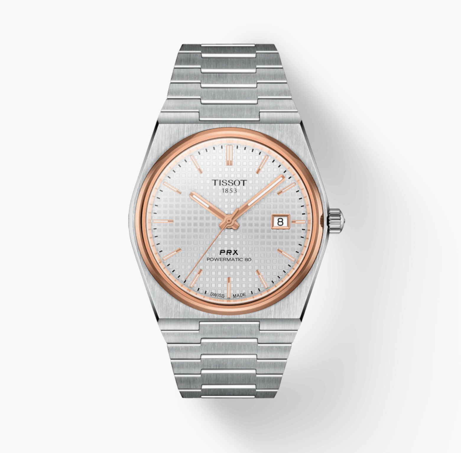 Tissot PRX Powermatic 80 Silver and Rose Gold Besel 40mm
