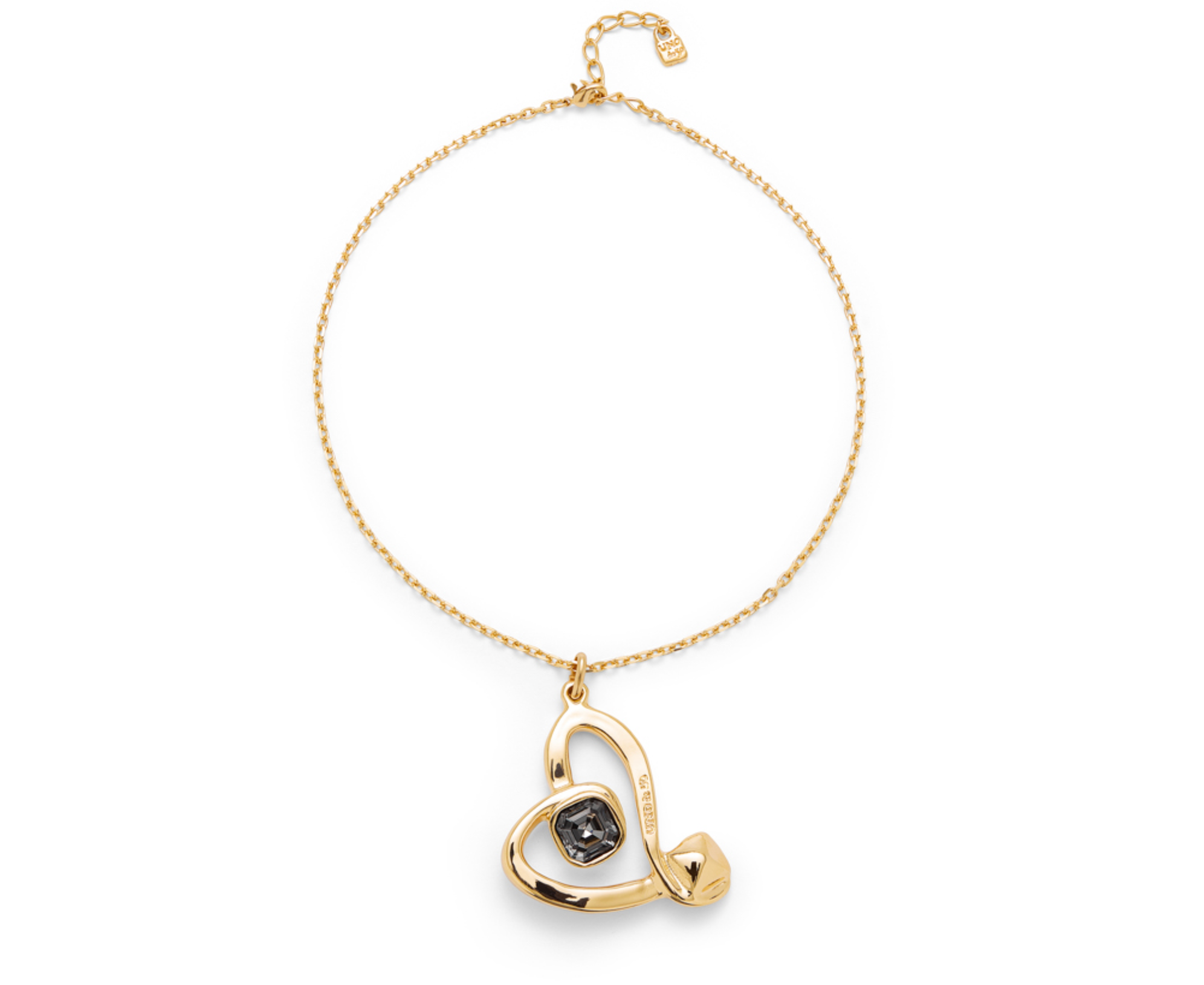 Ser Expresiva Necklace 18K Gold-Plated EXC Heart Black
