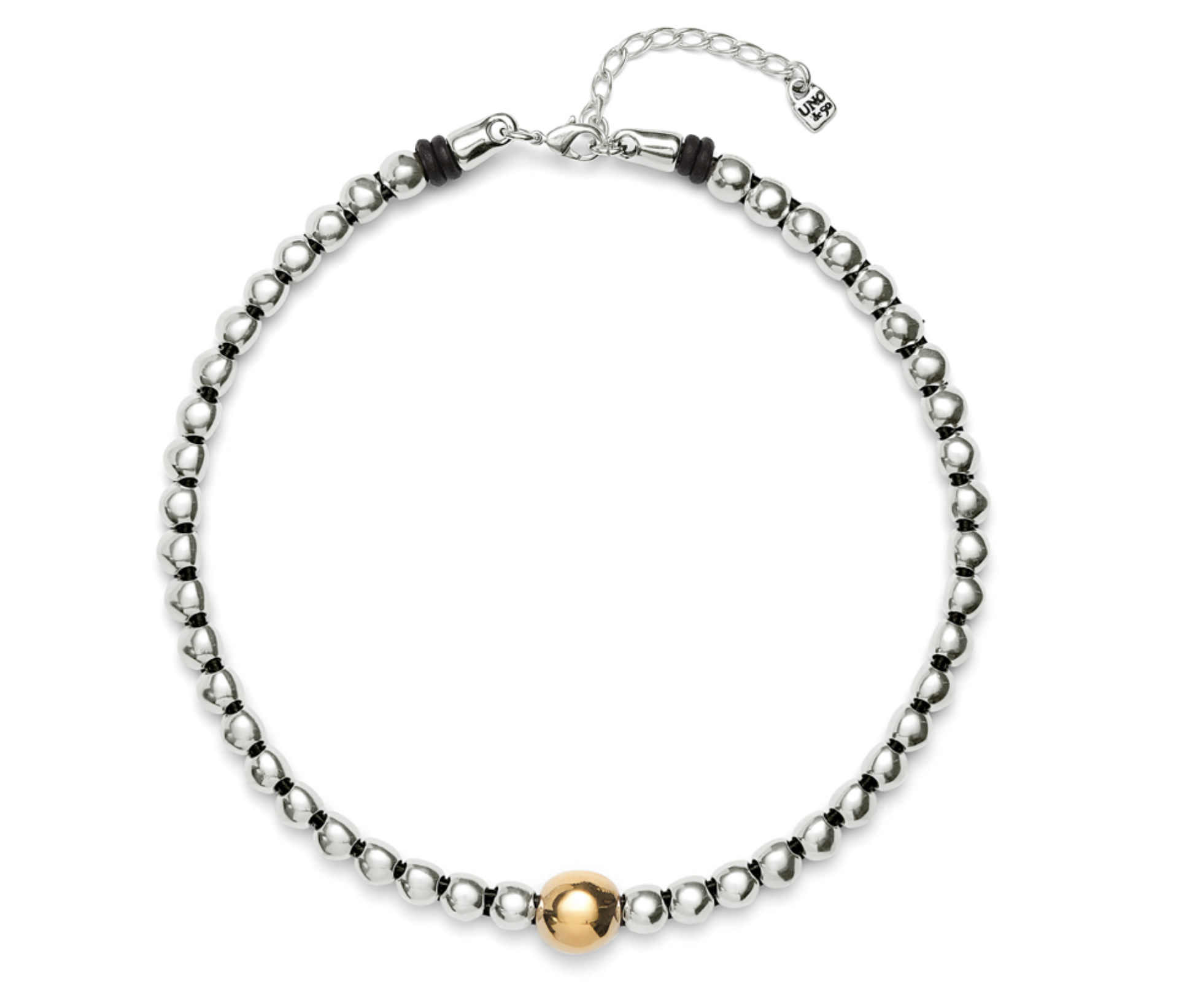 Ser Intrepida 18k Gold-Plated Bead Pendant with Larger Central Bead