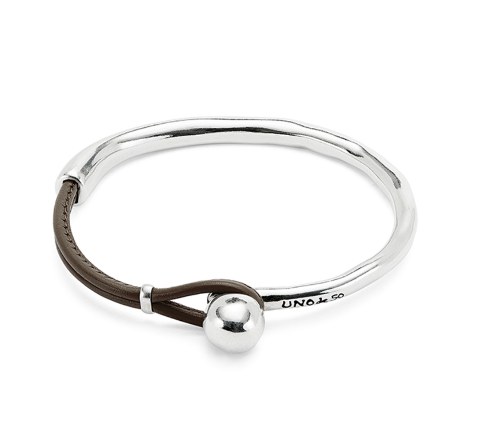 Ser Intrepida Leather Bracelet with Silver