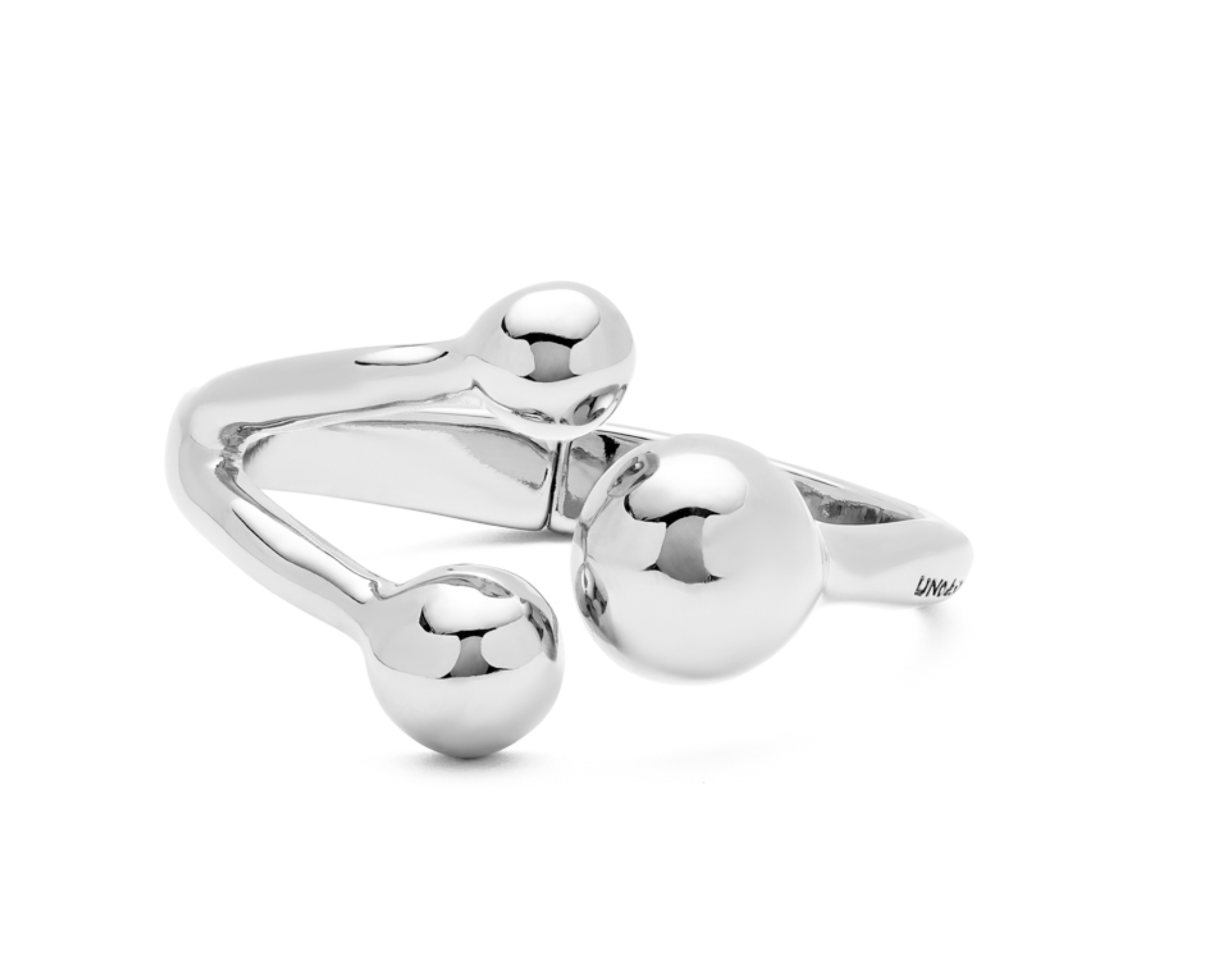 Ser Intrepida Rigid Bracelet with three sterling silver-plated beads