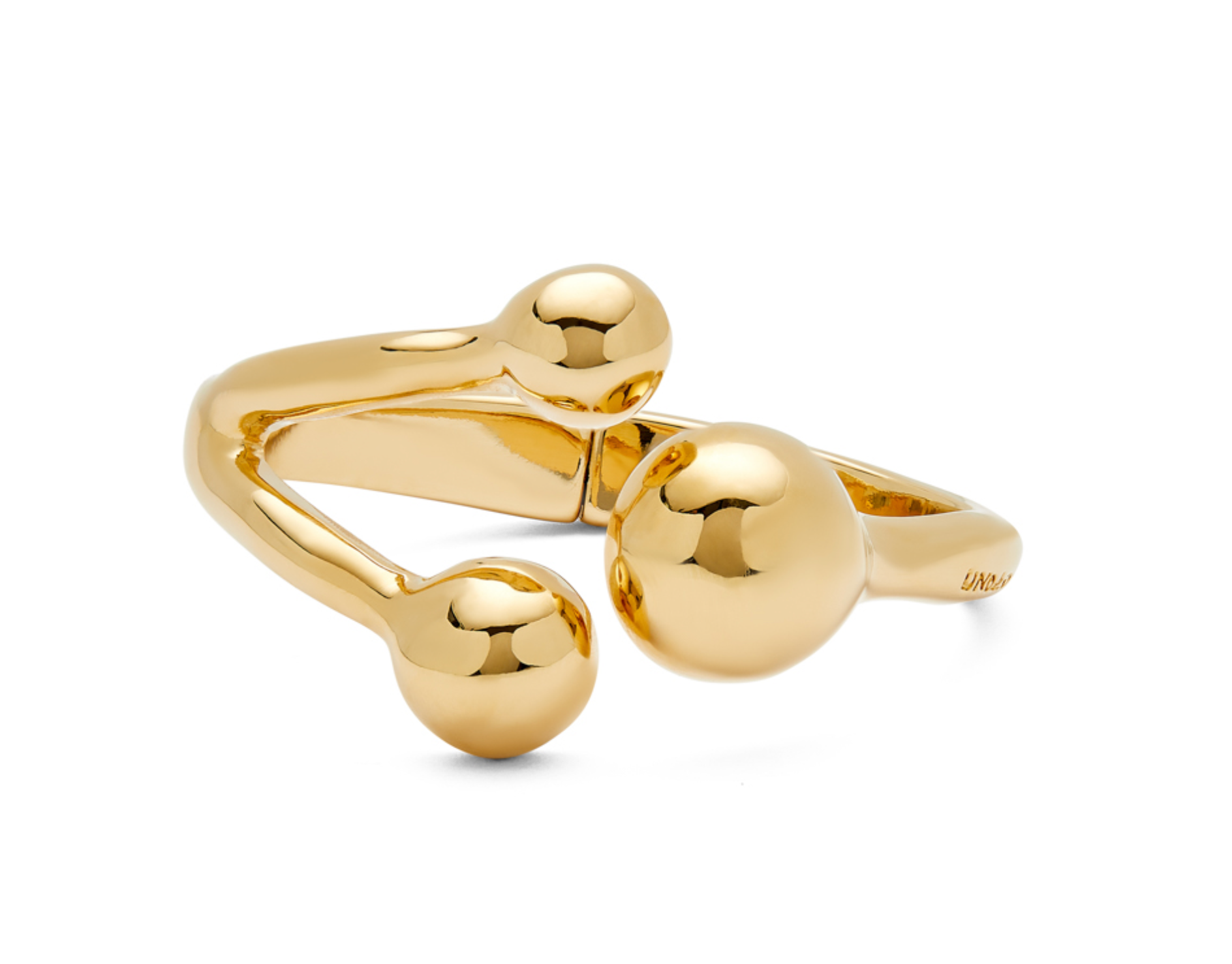 Ser Intrepida Rigid bracelet with three 18k Gold-Plated beads