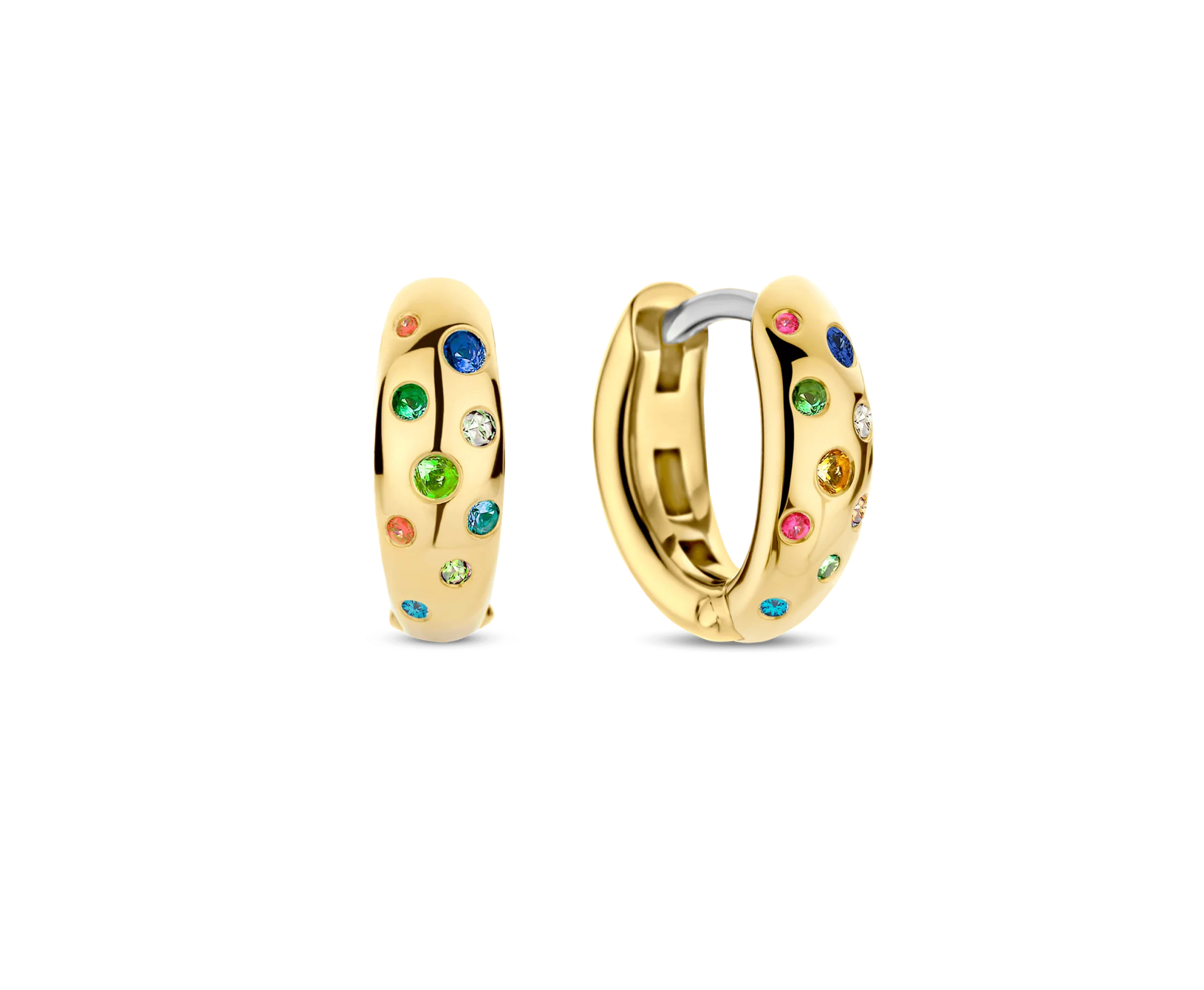 Ti Sento Gold-Plated Silver Stardust Hoop Earrings