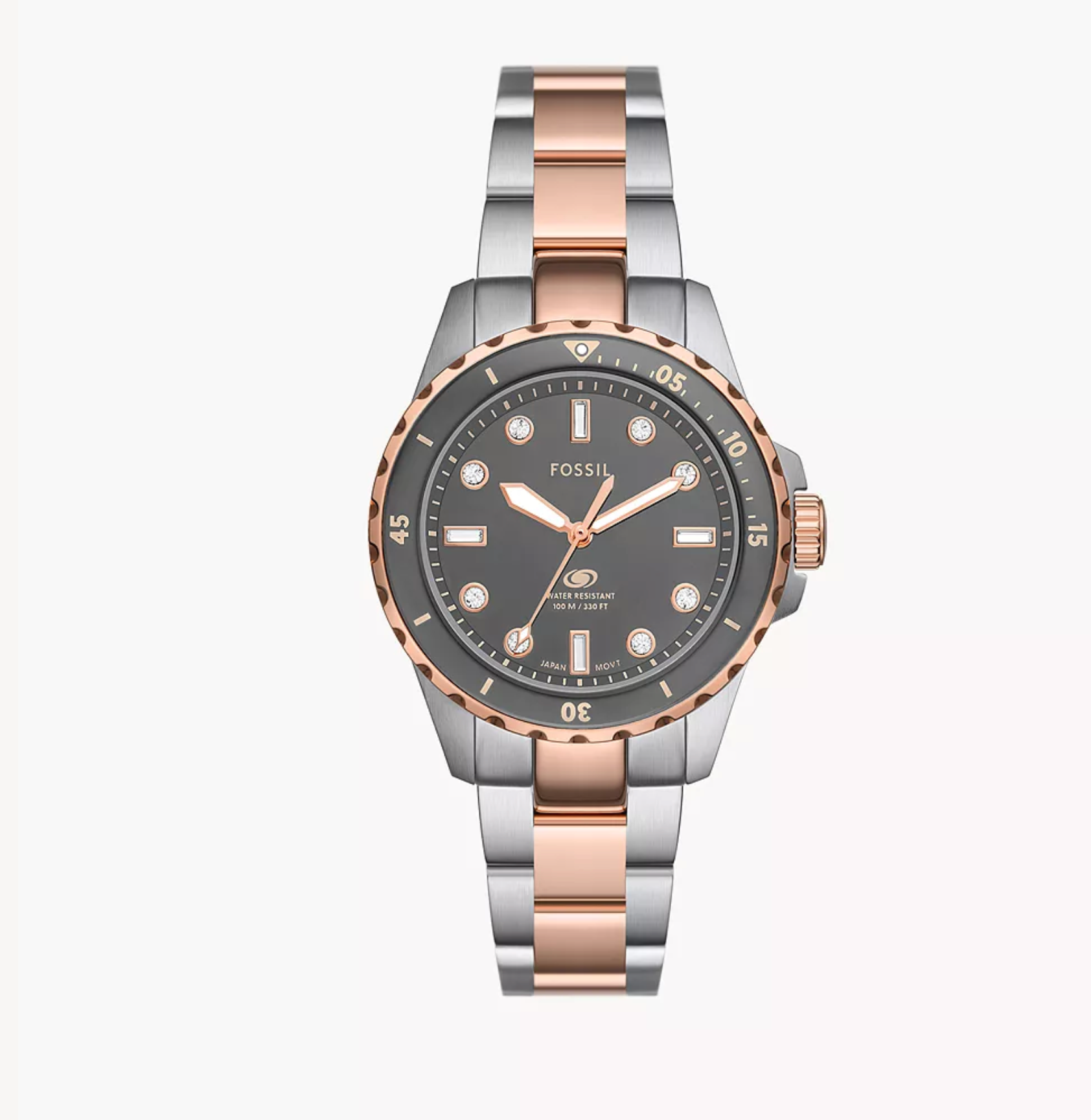 Fossil Blue Dive Three-Hand Two-Tone Stainless Steel Watch