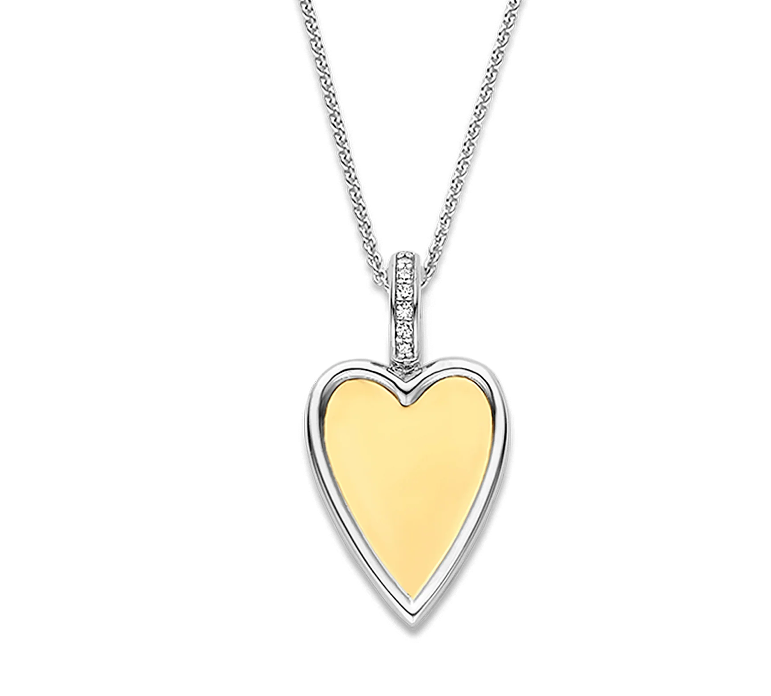 TI SENTO Gold-Plated Silver Heart Pendant 6842ZY