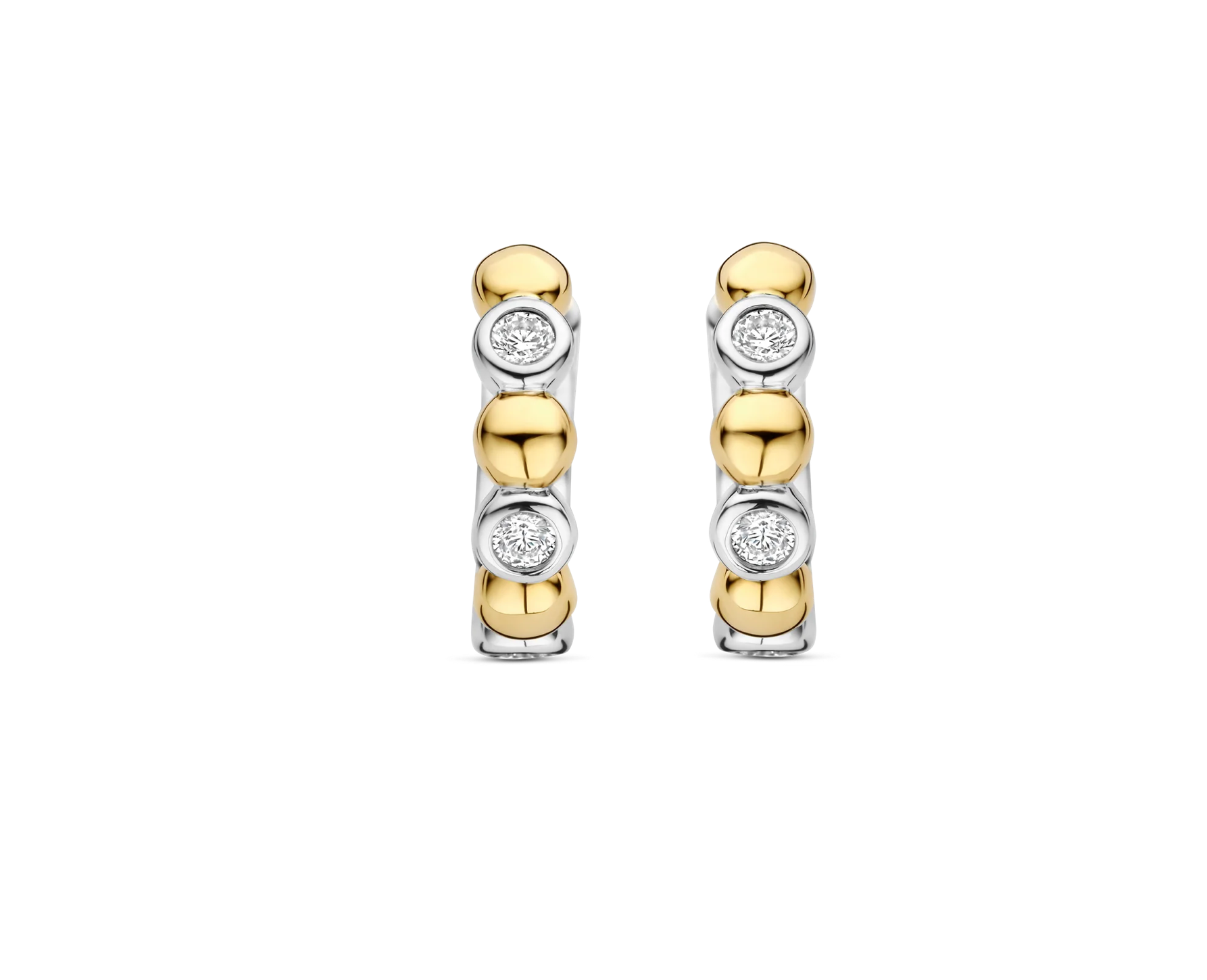 TI SENTO Gold-Plated Silver Hoop Earrings 78008ZY