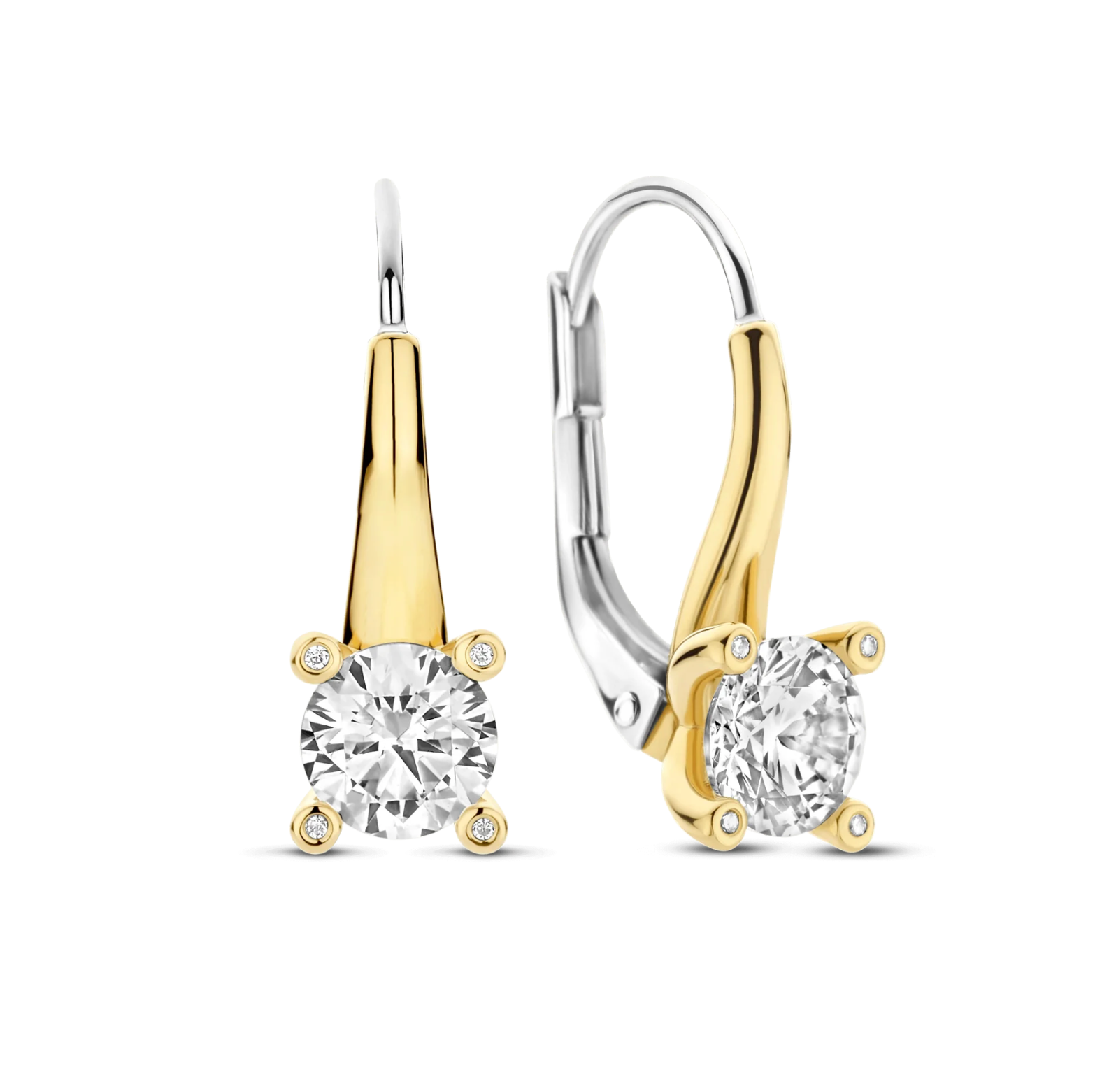 TI SENTO Gold-Plated Solitaire Drop Earrings 78009ZY