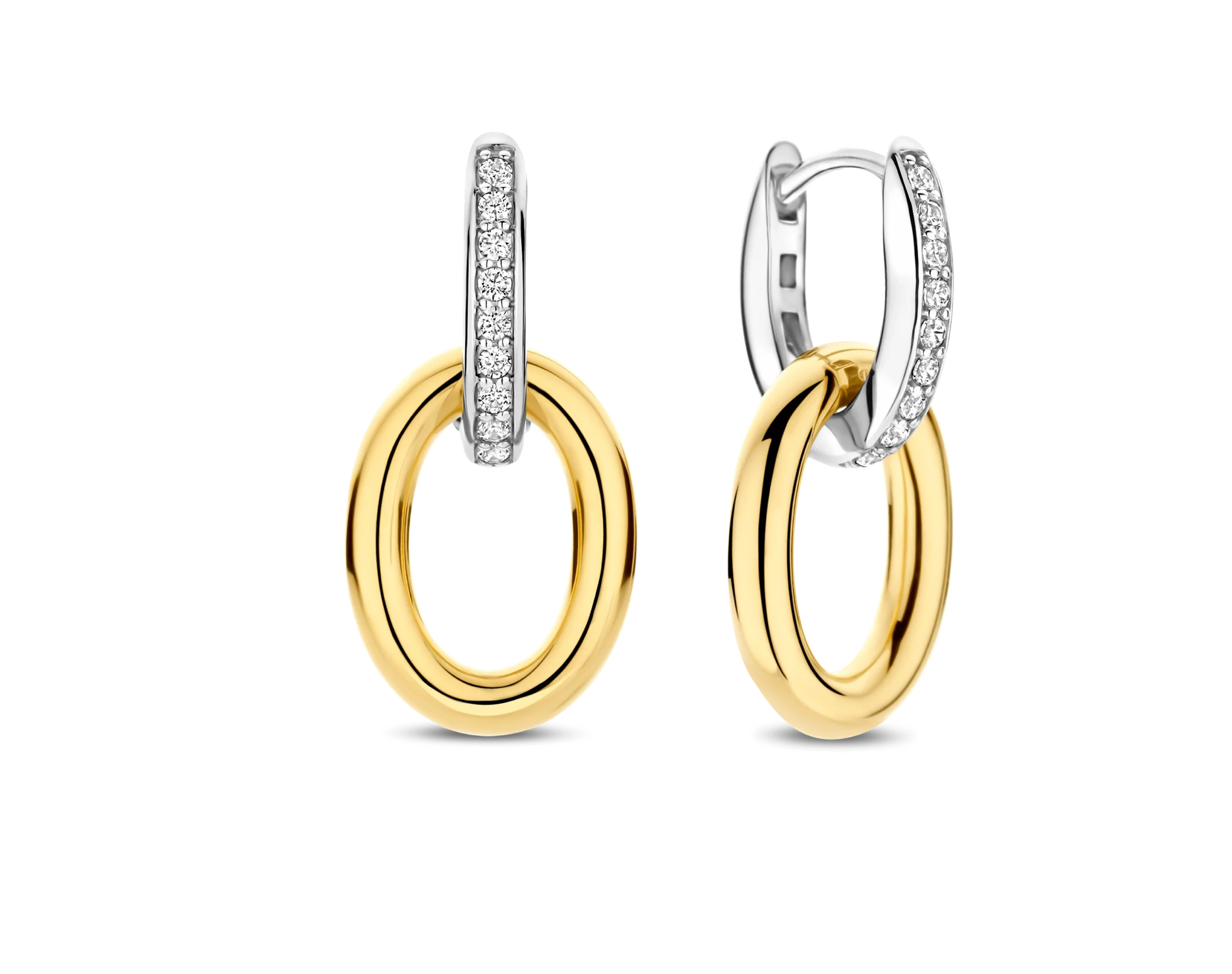 TI SENTO Gold-Plated Silver Drop Earrings 78015ZY
