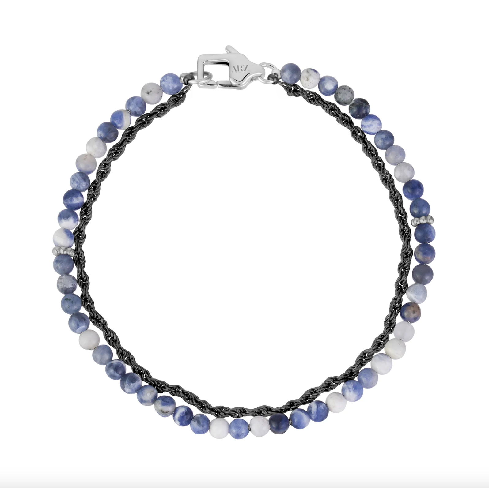 LAZURITE WITH ROPE CHAIN BRACELET