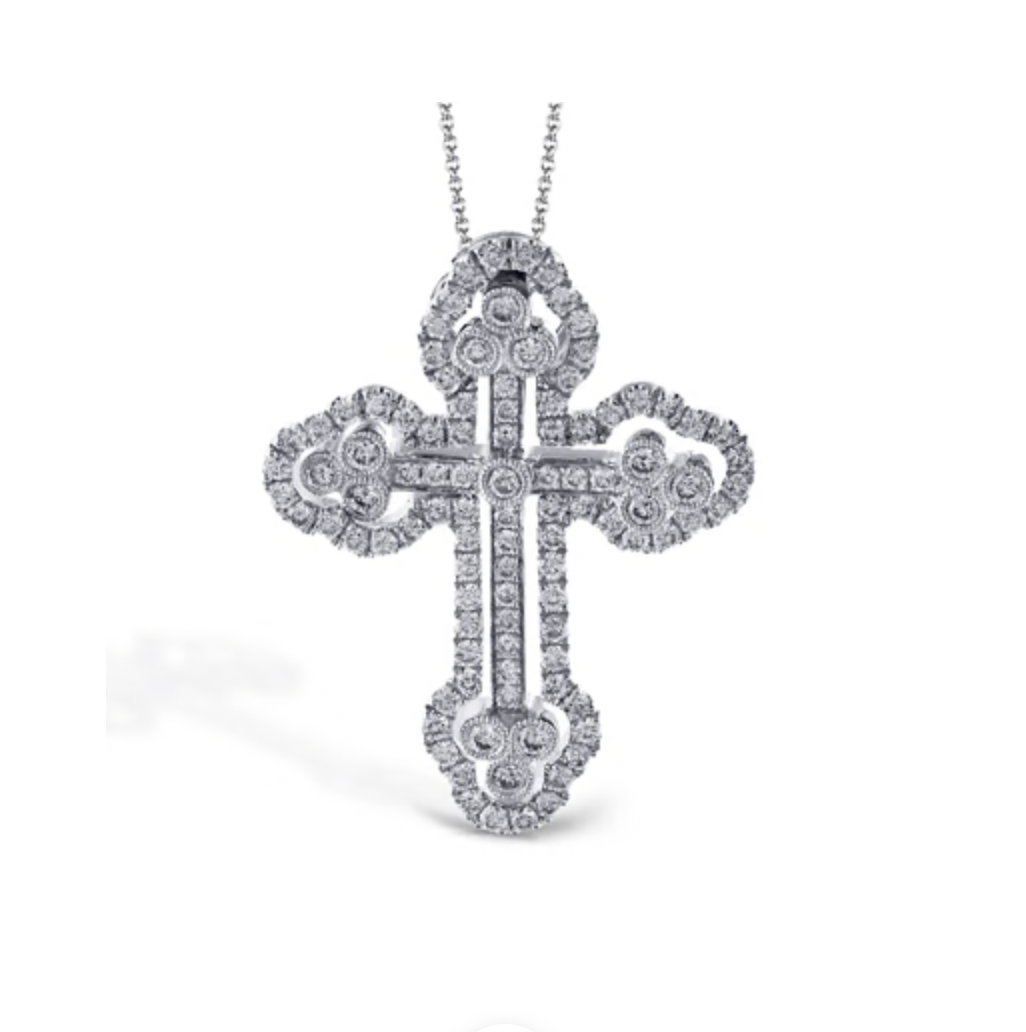 Intricate Cross Pendant Necklace