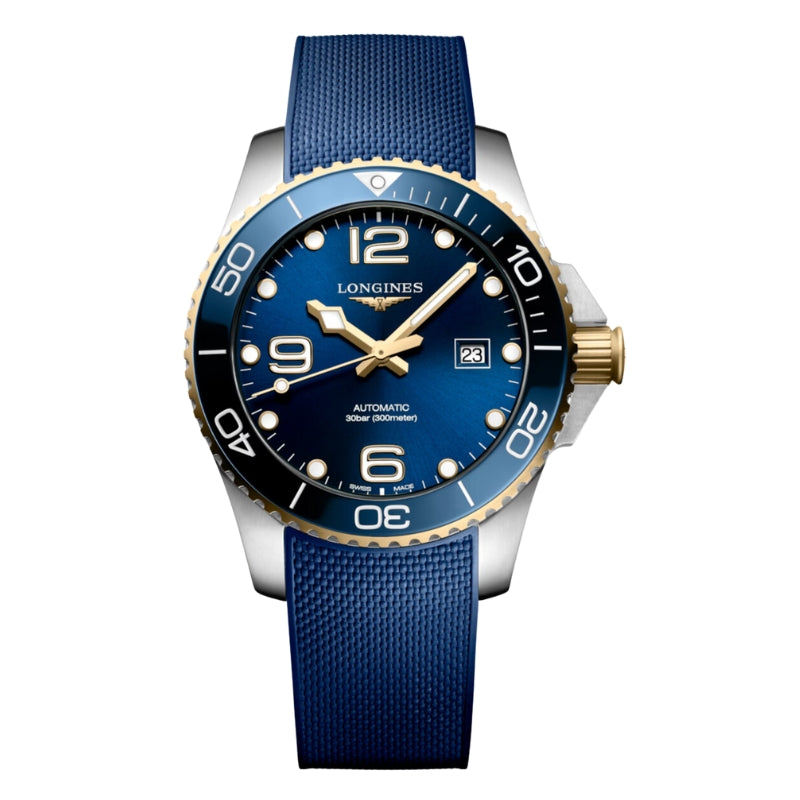 Longines Hydroconquest Blue Dial on Rubber Strap 43mm - L3.782.3.96.9