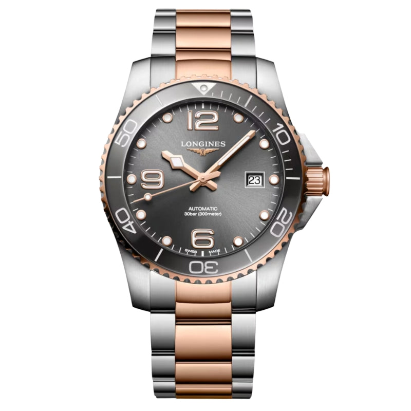Longines Hydroconquest Grey Dial Two-Tone 41mm Stainless Steel - L3.781.3.78.7