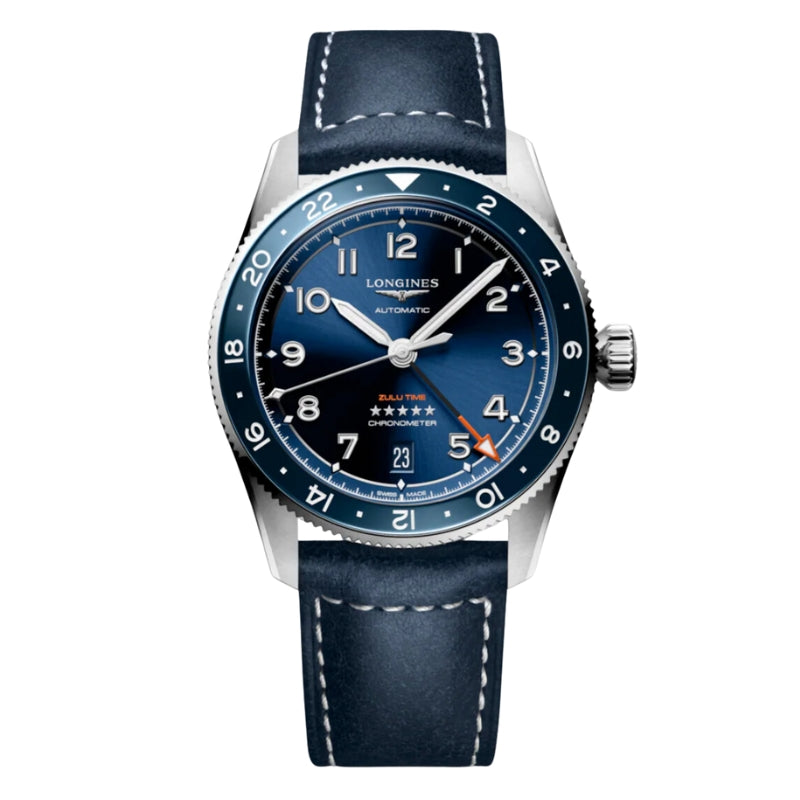Longines Spirit Zulu Time Blue Bezel GMT 39mm - L3.802.4.93.2