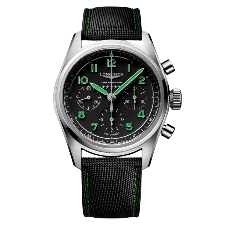 Longines Spirit Chronograph Black and Green 42mm - L3.829.1.53.2