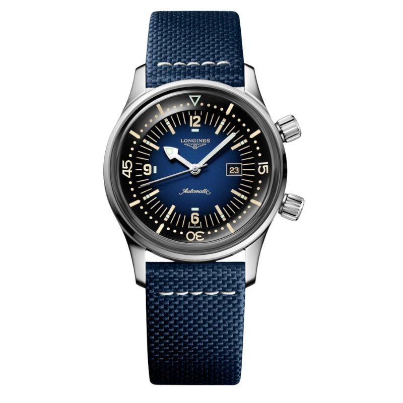 Longines Legend Diver Blue Dial Leather Strap 36mm - L3.374.4.90.2