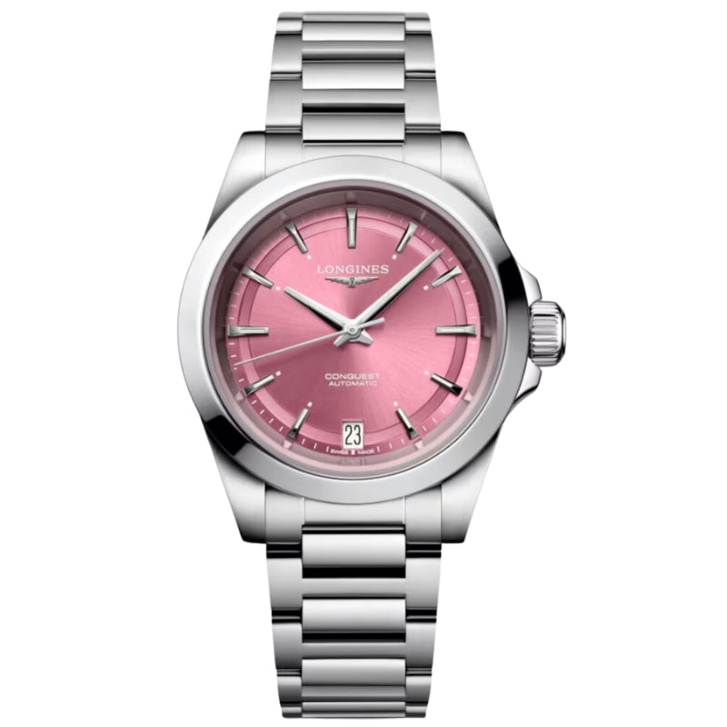 Longines Conquest Pink Dial 34mm - L3.430.4.99.6